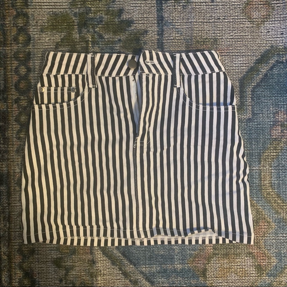 MOTEL ROCKS - Striped denim mini